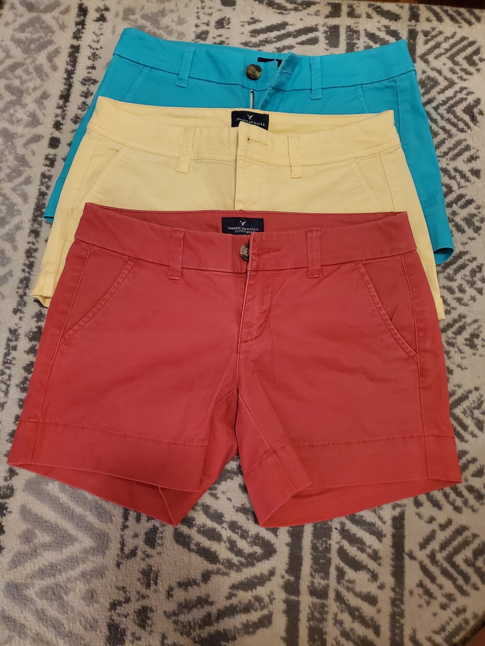 American Eagle Outfitters Women’s Shorts in Coral, Yellow, Teal